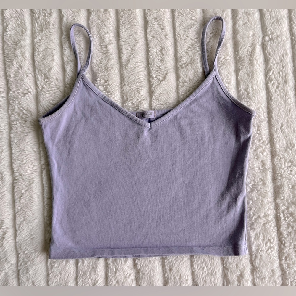 Lavender John Galt Crop Top